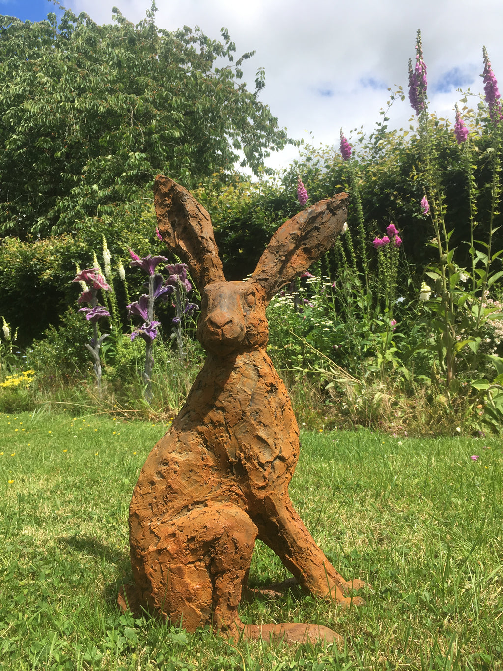 Listening Hare Sculpture by Christine Baxter